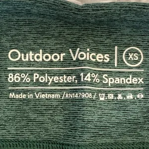 NWT Outdoor Voices‎ Double Time 10" Biker Shorts in Hunter Green thumbnail 5