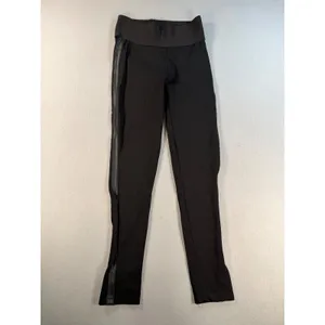 Y2k Zara Basic Black High Rise Side Zipper Leggings Slim Fit Pants Womens Small thumbnail 2