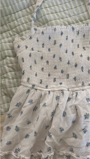 Hollister Dress Floral Mini Blue White Adjustable Straps thumbnail 2