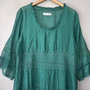 Rose Bud Alana Dress Size Medium Green Whimsigoth Fairy Embroidered Lace Sheer thumbnail 3