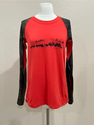 Dakine Hillcrest Orange and Camo Crew Top size Large thumbnail 4