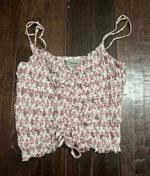 Urban Outfitters Pink Floral Tank Top thumbnail 1