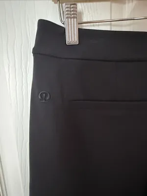Lululemon Luxtreme wide legPull-On Mid-Rise Pants Black Size M thumbnail 4