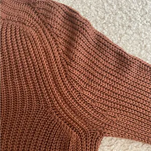 American Apparel Aslan Sweater Size Small Long Sleeve Crop Brown Light‎ Sweater thumbnail 8