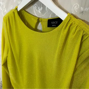 Vici Runched Lime Glitter Bodycon Maxi Long Sleeve Dress SMALL thumbnail 9