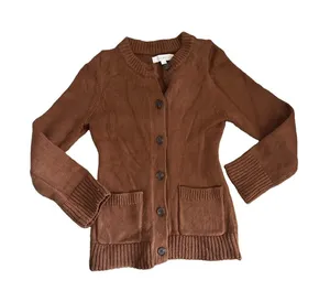 Loft Waisted Patch Pocket Cardigan XS Rust Brown thumbnail 1