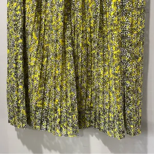 Who What Wear Maxi Skirt Women Size 6 Floral Pleated‎ Layered Yellow Black White thumbnail 5