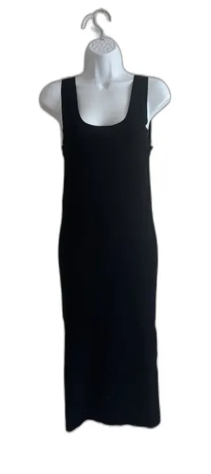 The Drop - Yasmin, Black Fitted Tank Top Dress‎ With Side Slit. Sz M. NWT thumbnail 1