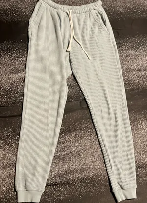 Womens XS Aerie Waffle Knit Thermal Joggers– Pale Mint Green thumbnail 1