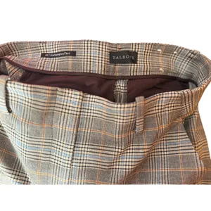 Talbots Southampton Pant 6P Plaid Straight Leg Trousers Petite Brown Blue Preppy thumbnail 8