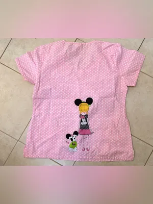 Disney Pink Minnie Mouse Heart-Print Short Sleeve Pajama Top thumbnail 3