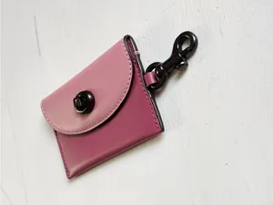 Coach Turnlock Leather Card Case Bag Charm in Colorblock thumbnail 4