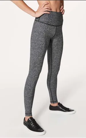 Lululemon Wunder Under Hi-Rise Tight *28" Heathered Black #4 thumbnail 1