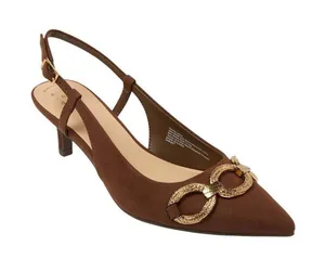 NWT A New Day Tabitha Oversized Chain Sling Back Heels 94305244 Brown 6.5M thumbnail 1