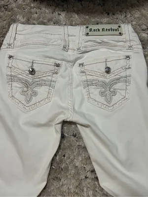 Rock Revival White Women's Skinny Jeans size 26 thumbnail 6