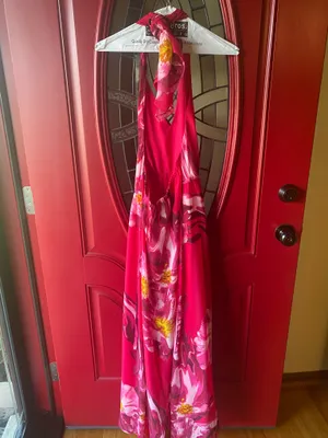 Jennifer Lopez Dress Floral Pink S thumbnail 2