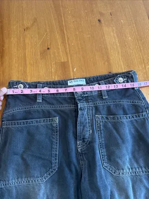 We The Free Charcoal Wide-Leg Patch Pocket Jeans thumbnail 5