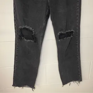 Abercrombie & Fitch The Ankle Straight Ultra High Rise in Black Size 30/10R thumbnail 5