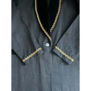 Vintage 90s Contempo Casuals Gold Trim Blazer Oversized Small thumbnail 8
