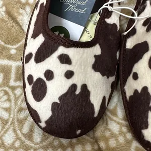 Universal Threads Brown and White Cow Print Flats thumbnail 3