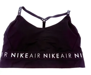 Nike Air Black Halter Sports Bra Size Large thumbnail 1