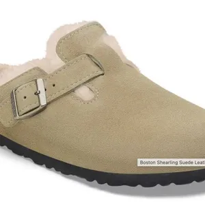Birkenstock Boston Shearling Suede Leather - Taupe -‎ Size 40. thumbnail 12