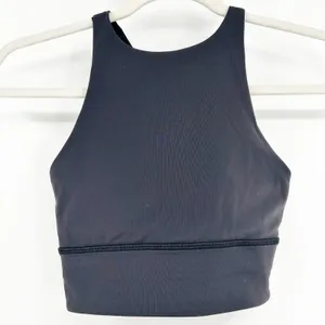 Lululemon Womens High Neck Long Line Strappy Back‎ Workout Energy Bra Size 4 thumbnail 3