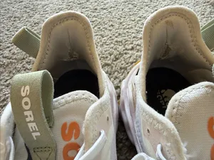 Sorel Women's White Sneakers with Pink and Light Green Accents thumbnail 6