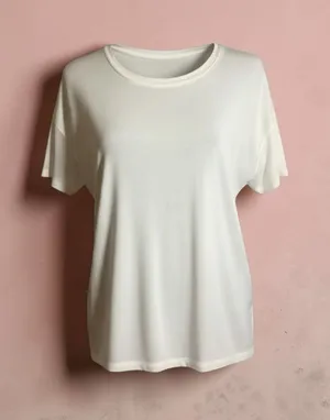 prAna Short Sleeve Tee Cream White Relaxed Fit Casual Basic Top thumbnail 1