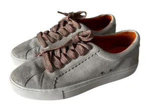 ZARA Women Metallic Glitter Silver Lace Up Fashion‎ Sneakers Size EU 39 US 8 thumbnail 1