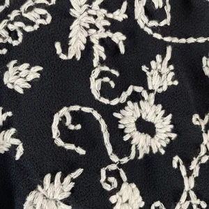 Free People Pennies Squel Navy Sheer Embroidered Top Size Small thumbnail 7