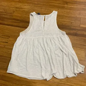 American Eagle Top Womens Medium Cream Embroidered Sleeveless Babydoll Tank Boho thumbnail 3