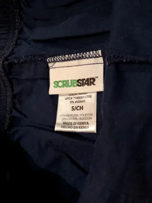 Scrubstar Navy Blue Scrub Top thumbnail 5