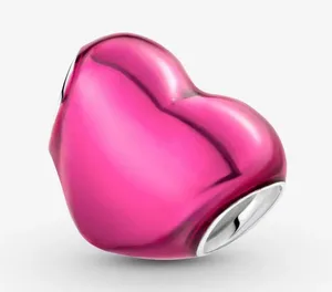 Pandora NEW  Pink Heart Charm thumbnail 1