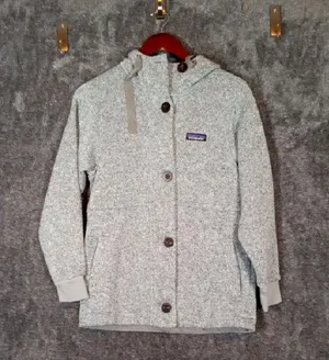 Patagonia Womens Better Sweater Coat Birch White Outdoor Winter Suze Xs thumbnail 1