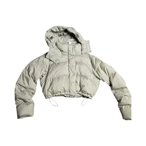 Lululemon Wunder Puff‎ Super-Cropped Jacket in Heathered Raw Linen Size: 12 thumbnail 2