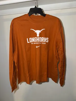 Nike Texas Longhorns Burnt Orange Long-Sleeve Graphic Shirt- Womans-XL thumbnail 2