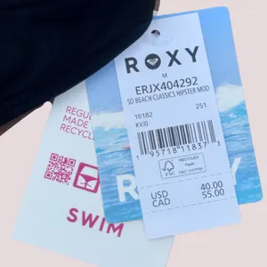 NWT Roxy Solid Beach Classics Regular High Leg Bikini Bottom,‎ Anthracite thumbnail 6
