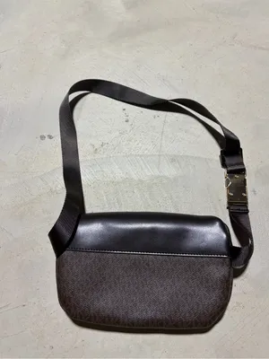 Michael Kors Brown Monogram logo Belt Bag with Gold Hardware thumbnail 6