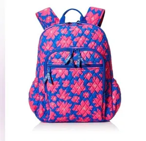 Vera Bradley Women's Signature Cotton Campus Tech Backpack, Art Poppies thumbnail 2