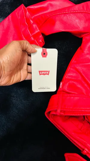 LEVI’s STRAUSS & CO Red Faux Leather Bomber Jacket thumbnail 14
