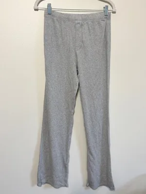 Skims Ribbed Gray Flare Pants Size XS Comfy Lounge thumbnail 2