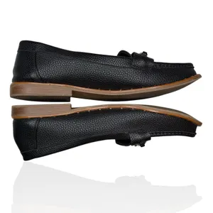 Anne Klein iFlex Nicola Size 9.5M‎ Shoes Black Gold Vegan Comfort Career Loafers thumbnail 6