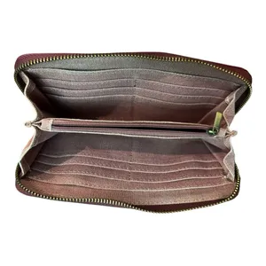 Joy Susan Chloe Purple vegan Leather Wristlet Clutch multi zip pockets wallet thumbnail 5