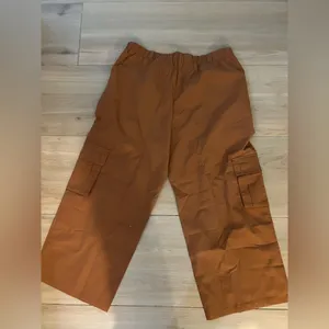 NEW Rust High Waisted Cargo Pants Wide Leg Baggy 4 Pockets 2X thumbnail 3