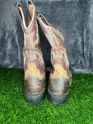 Ariat Western Cowboy Boots Mens 11.5 D Brown Leather Square Toe Pull On thumbnail 4