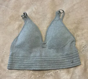 Lucky Brand Light Gray Ribbed Bralette thumbnail 1