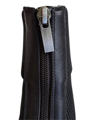 EUC ABEO Leather Metropolis Zip Heeled Boots Black Size 9.5 Retail $199.00 thumbnail 10