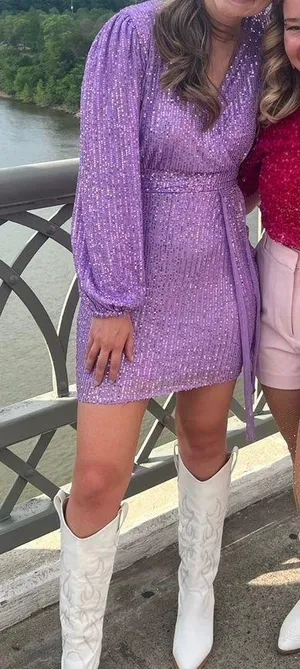 Purple Sparkly Sequin Dress (perfect for the eras tour) thumbnail 1