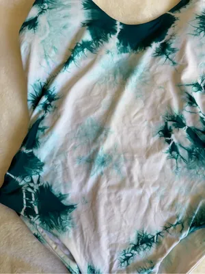 Dippin Daisy’s Swimwear One Piece Teal Tie Dye Size Small thumbnail 3